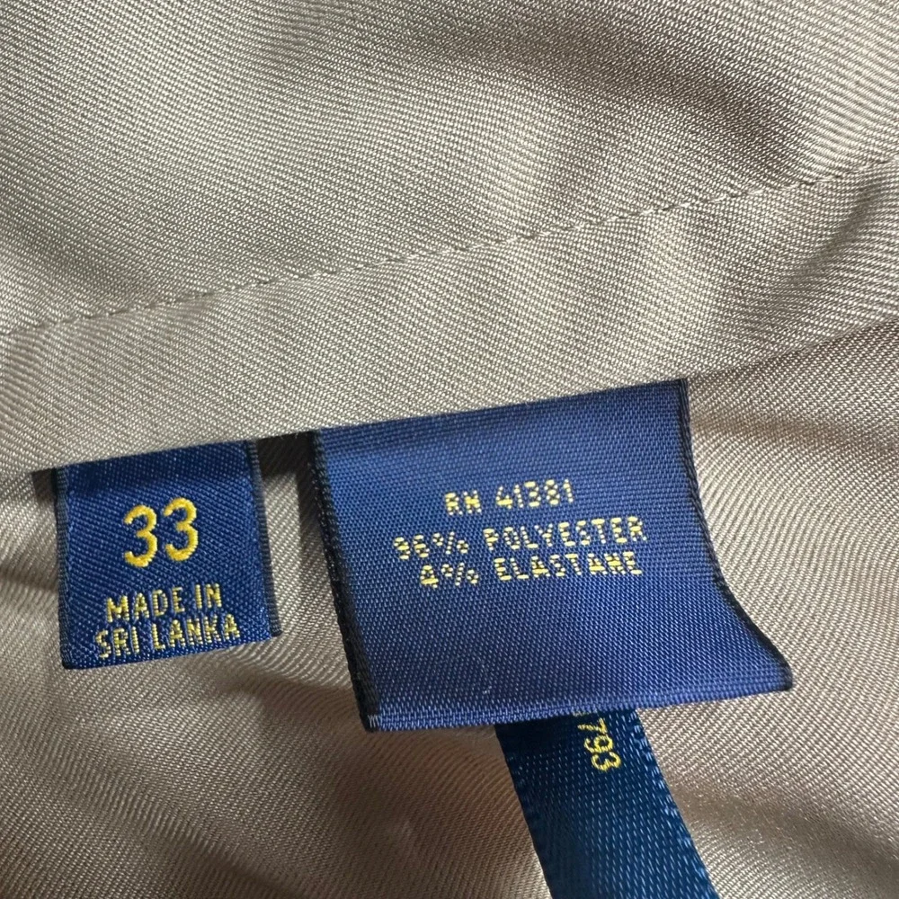 Polo Ralph Lauren Performance Shorts Mens 33 Tan Golf Chino Stretch‎